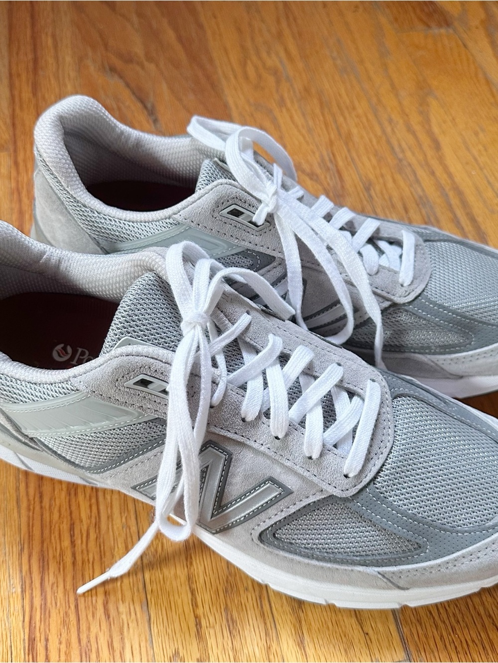 New Balance 990v5 Men's Light Grey Mesh & Suede Sneakers